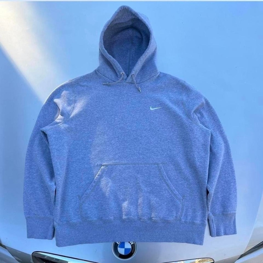 Grey Nike Chest stitch swoosh Hoodie
